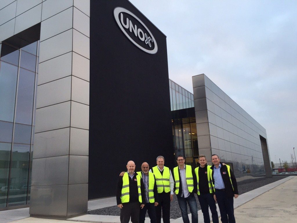 Peter, Pete, and Matt with the Unox team, as well as Jim Jiwany and Will Wickens.